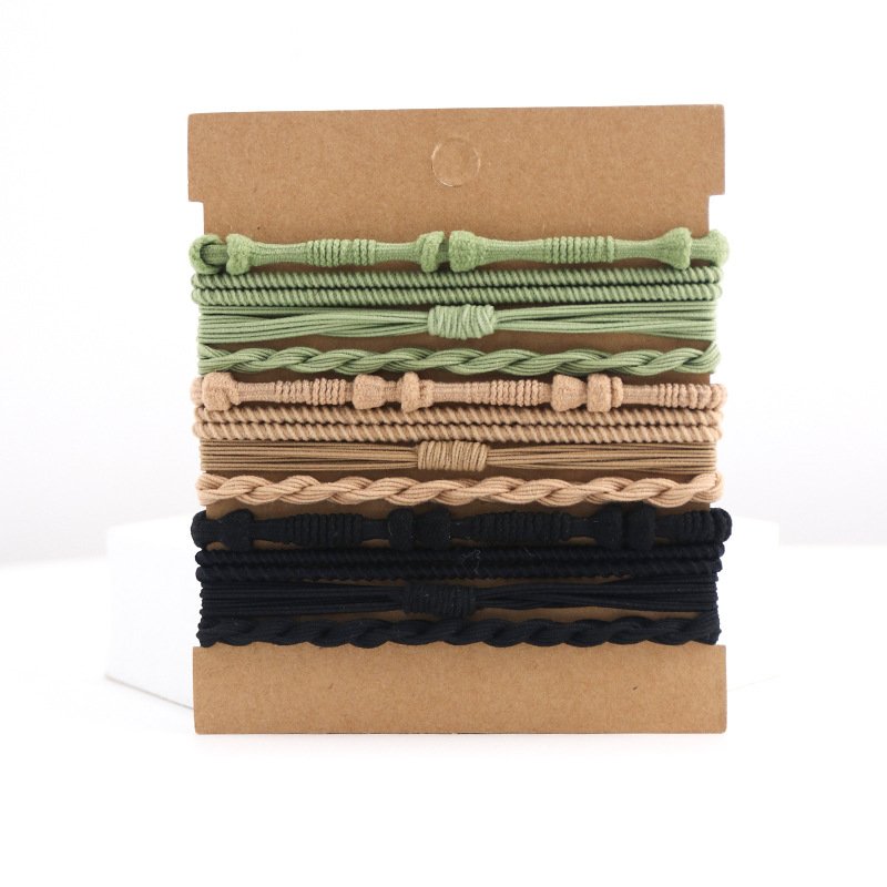 Hot style female woven braided vintage headband bracelet rubber band head rope hair rope elastic hair ties