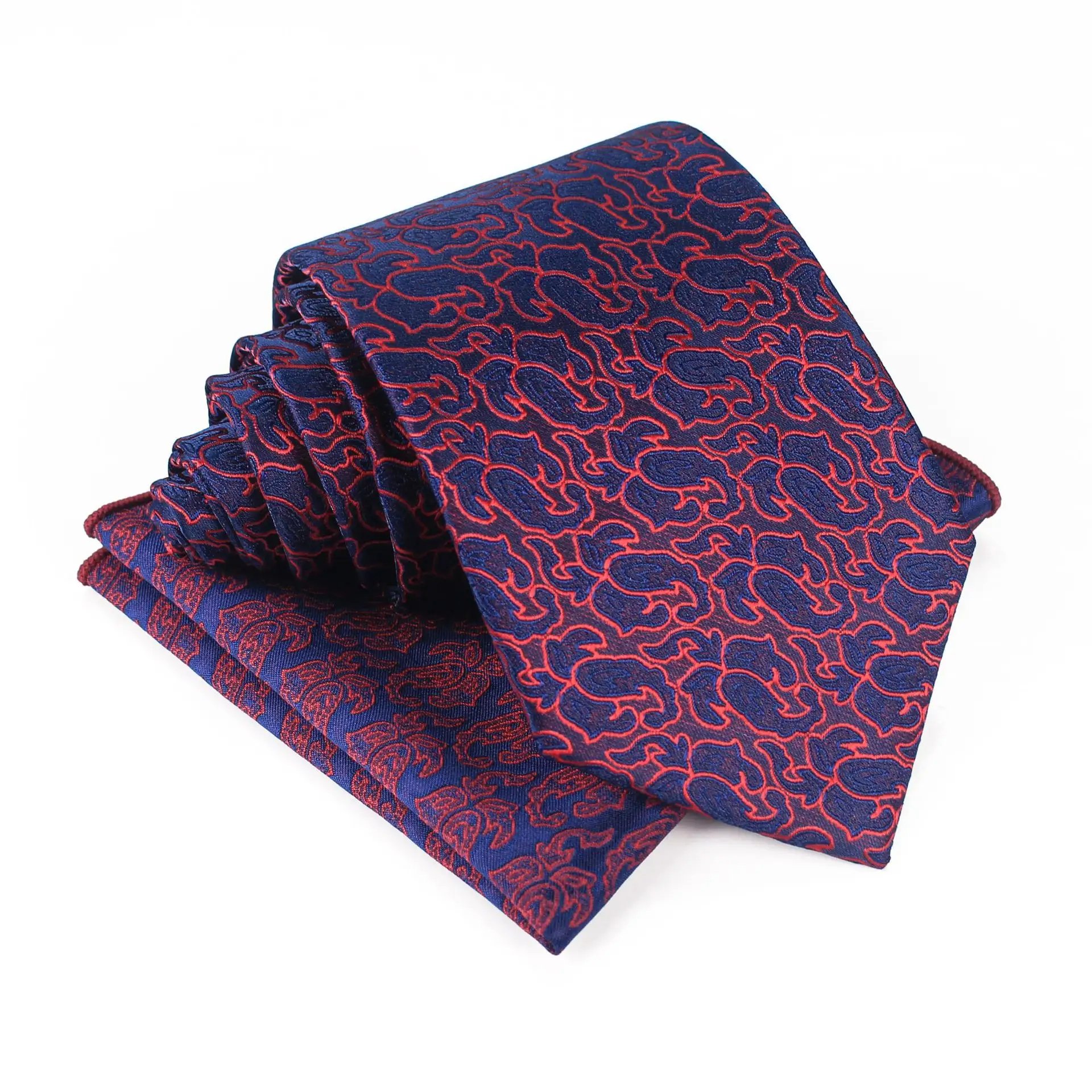 Custom Mens Tie High Quality Personalized Italian Silk Polyester Necktie Fabric Woven Neck Ties