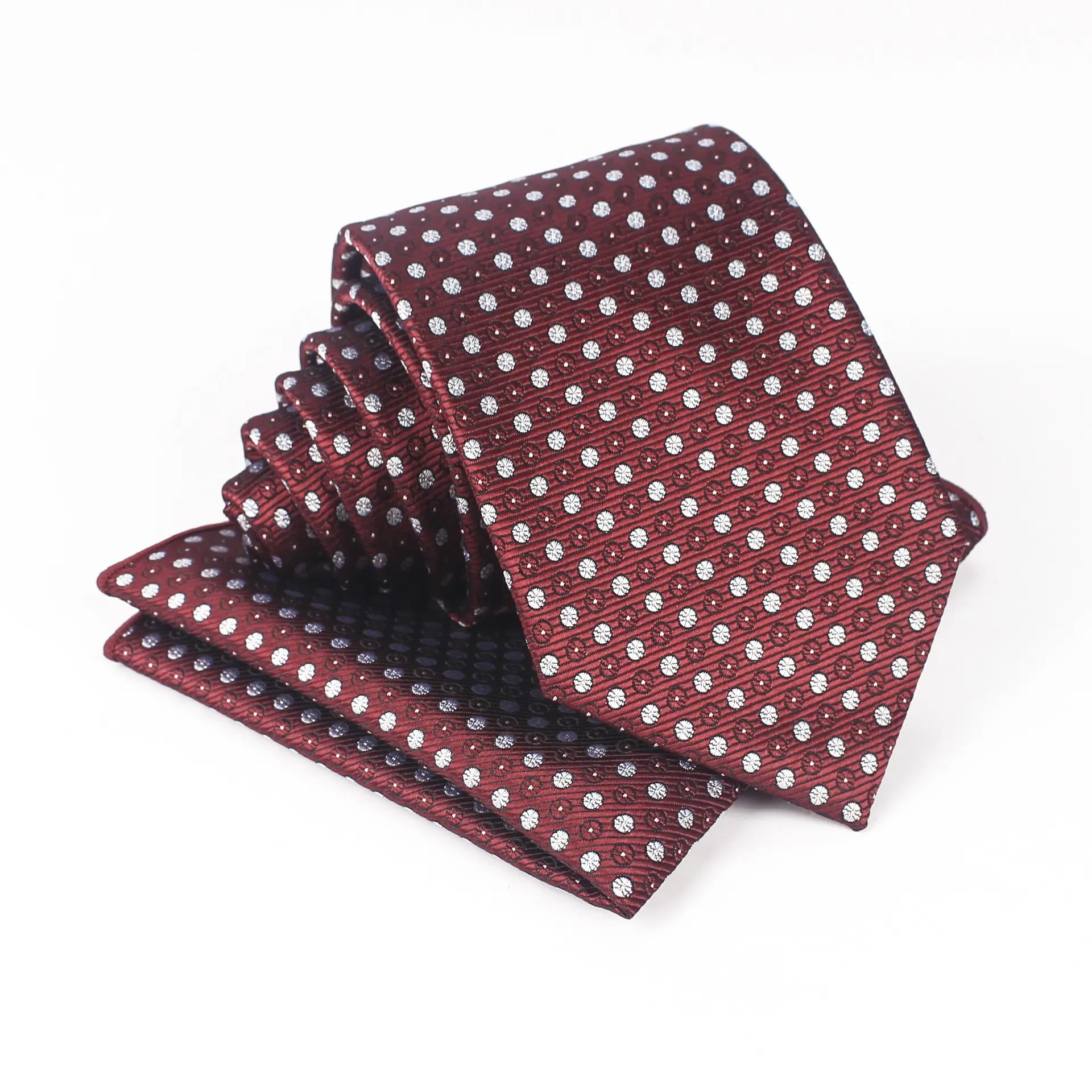 Custom Mens Tie High Quality Personalized Italian Silk Polyester Necktie Fabric Woven Neck Ties
