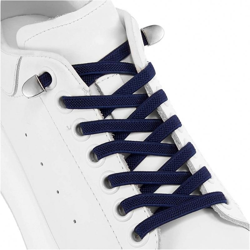 New Reversible Two Tone Style Flat Laces Metal Lock Magnetic Laces Elastic Tieless Sloth Laces Easy to put on and take off
