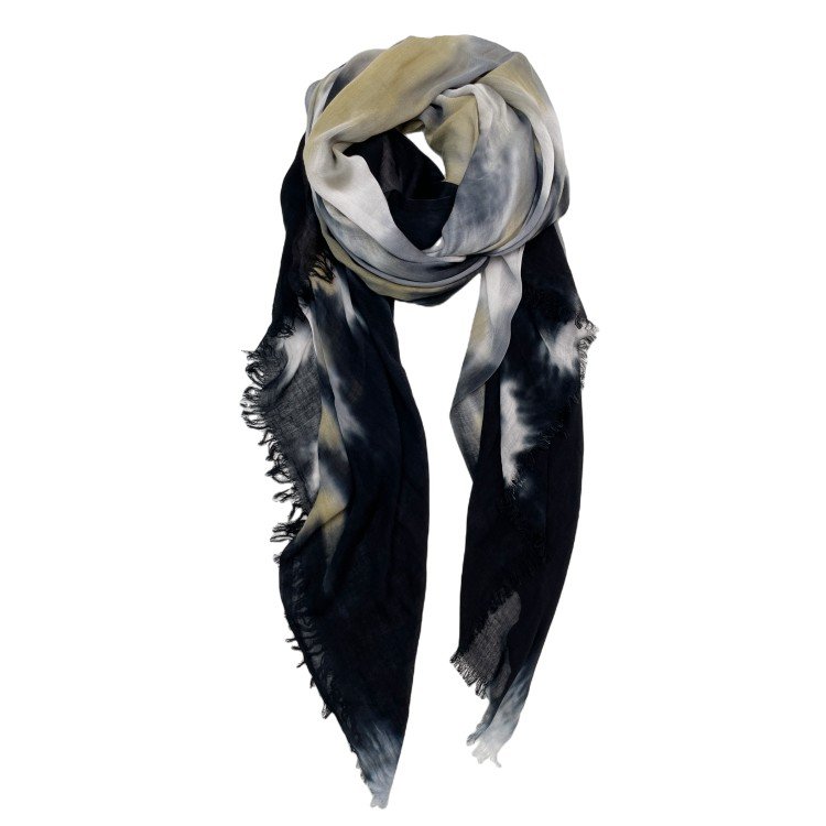 Fashion lady luxury Handmade tie-dye black viscose cotton Scarf jersey modal hijab musulman Woven shawl for muslim women fashion