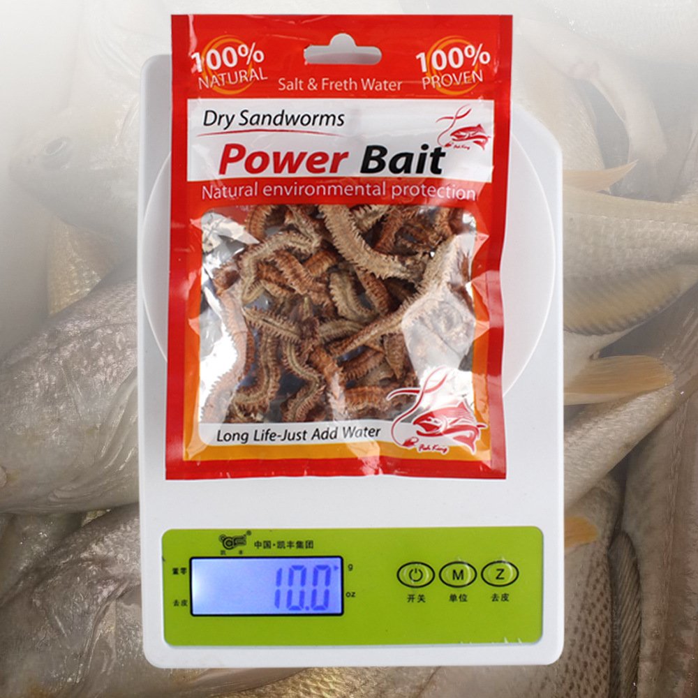 Wholesales 6g/10g Fishing Bait Dry Lugworm Peche Worms Freeze Dried Lugworm Sea Fishing Bait soft lures Living Dry power worms