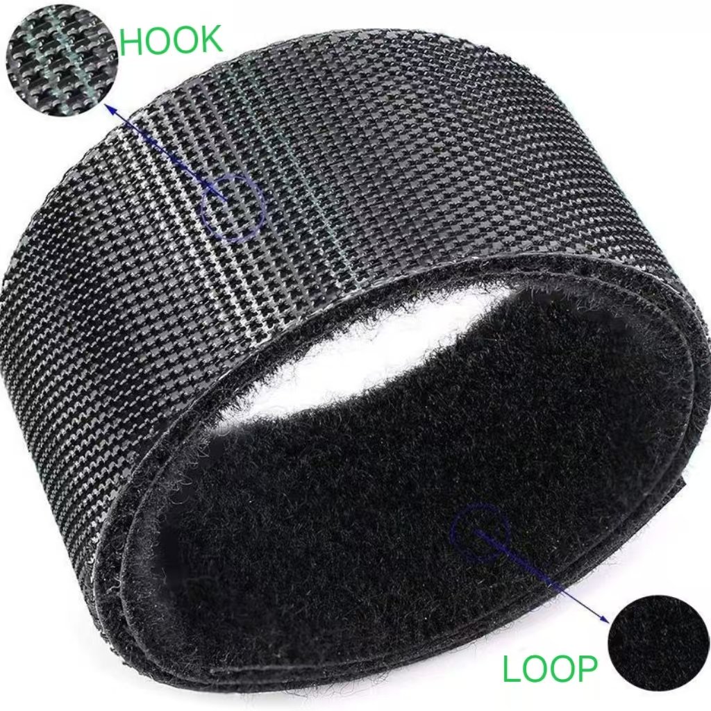 Nylon Reusable Back-to-Back Strap with Self-Adhesive Feature Back-to-Back Hook and Loop strap