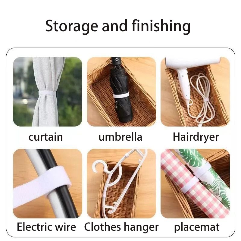 Nylon Reusable Back-to-Back Strap with Self-Adhesive Feature Back-to-Back Hook and Loop strap