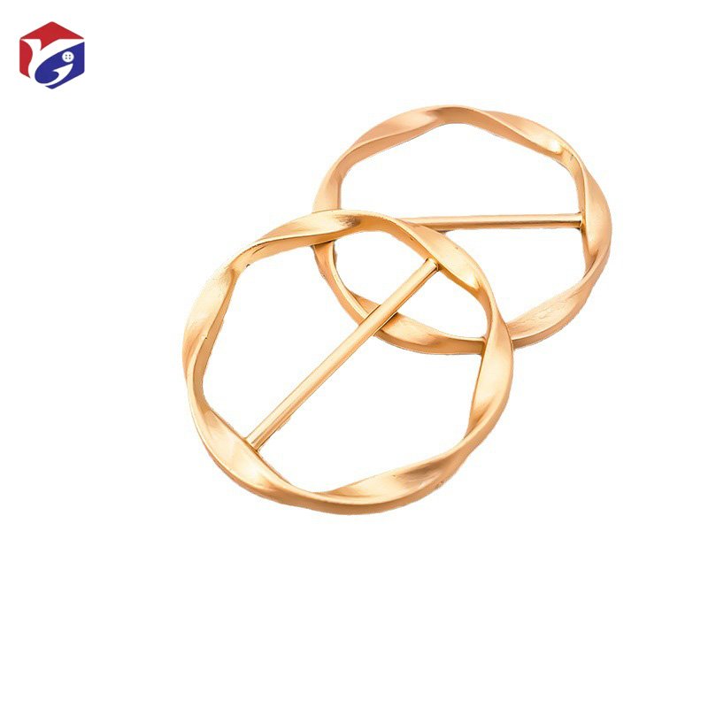 Shirt Ties Clips for Women Silk Scarf T-Shirt Buckle Metal Round Circle Clothes Rings Buckle Clip for Hat Belt Scarves T-Shirt