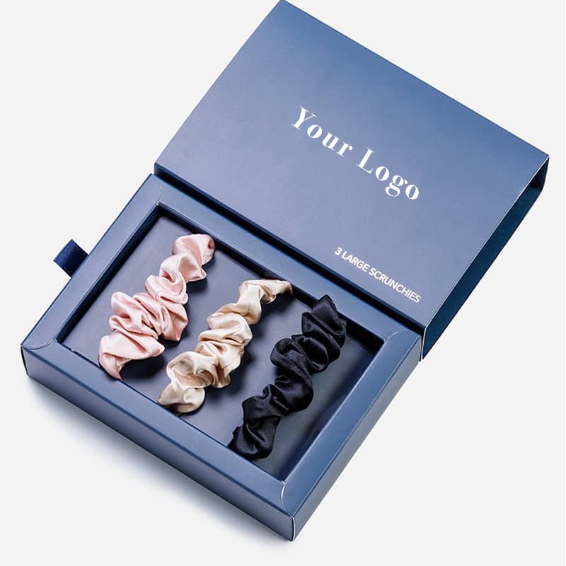 embroidery elastic hair bands silk hair bands whosale scrunchie silk set 100% mulberry silk hair scrunchie