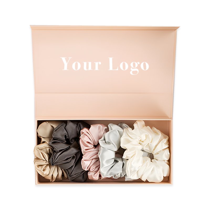 embroidery elastic hair bands silk hair bands whosale scrunchie silk set 100% mulberry silk hair scrunchie
