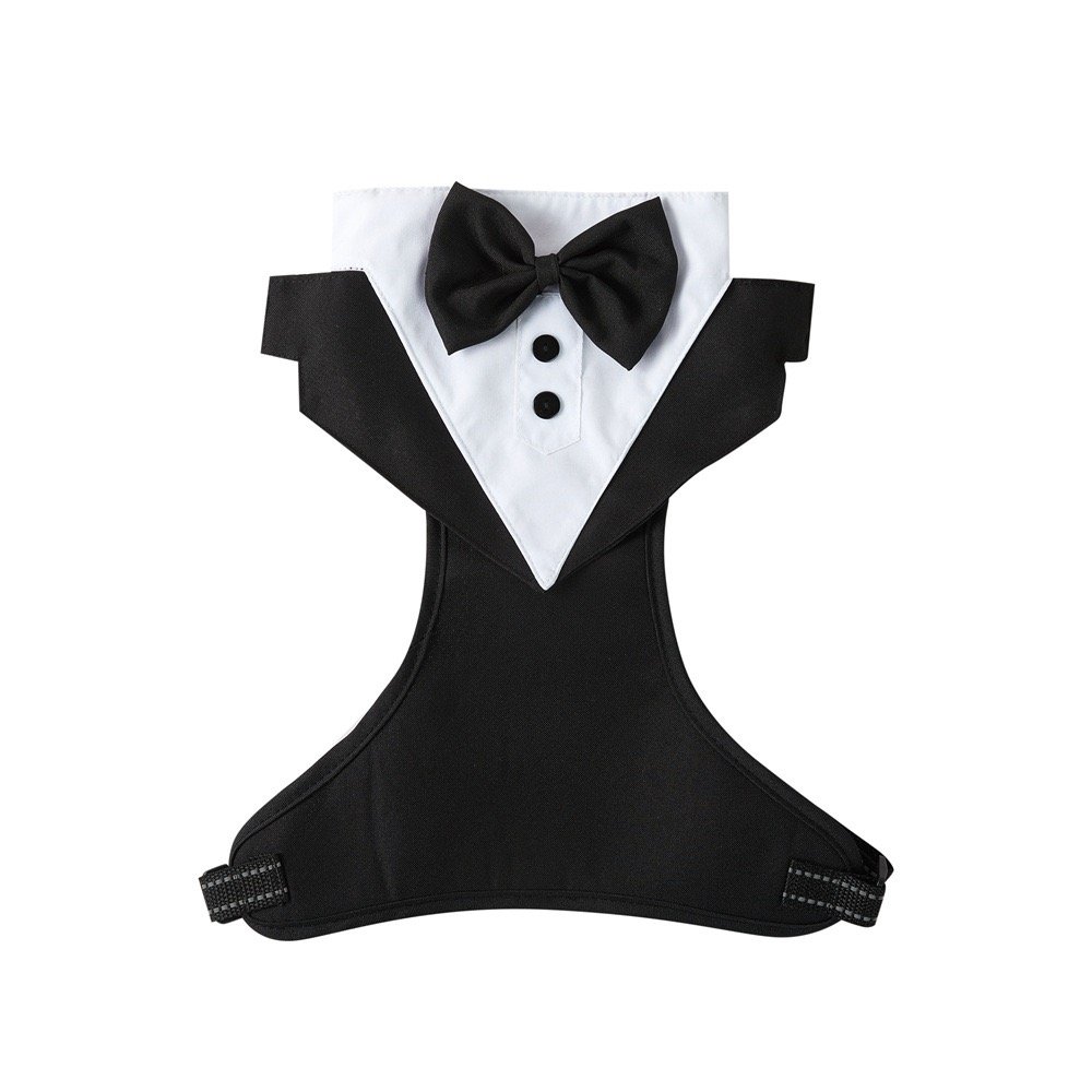 Pet Dog Clothes Fashion Suit Bow Tie Costume Wedding Shirt Tuxedo With Black Bow Tie Dog Prince Clothes