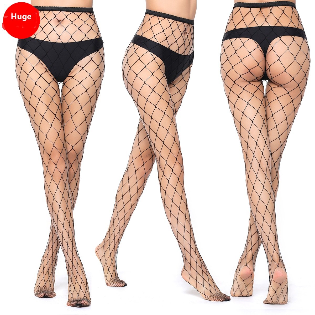 High elastic fishing net stockings, women's fashionable thin sexy pants, black lace mesh socks