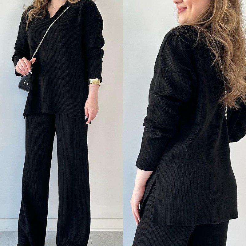 PASUXI High Quality Heavyweight Turtleneck Sweatshirt Women Custom Oversized Pullover Sweatshirt And Wide Leg Sweat Pants Set