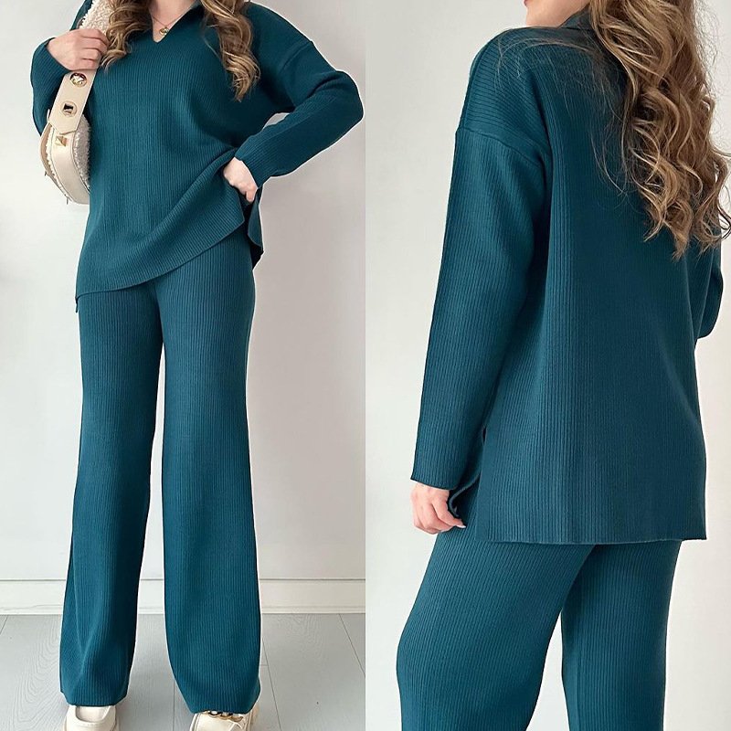 PASUXI High Quality Heavyweight Turtleneck Sweatshirt Women Custom Oversized Pullover Sweatshirt And Wide Leg Sweat Pants Set