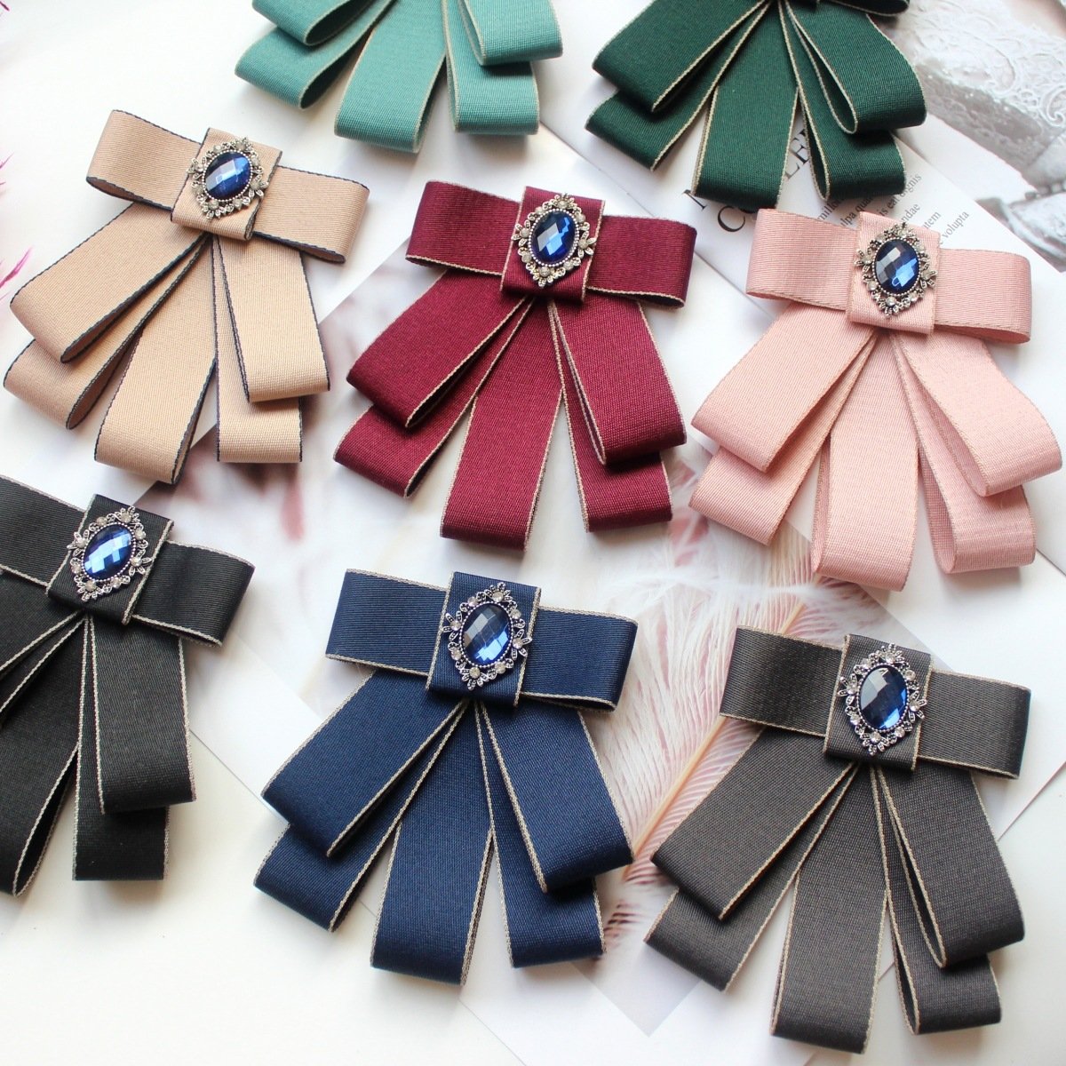 Handmade Men Brooch Cheap Wedding Tie Bowtie Satin Bow Tie Christmas Fashion Girls' Female Silk Bow