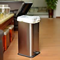 13 Gallon Large Tall Kitchen Drawstring Strong Multipurpose White Bags for Trash Can Garbage Bin
