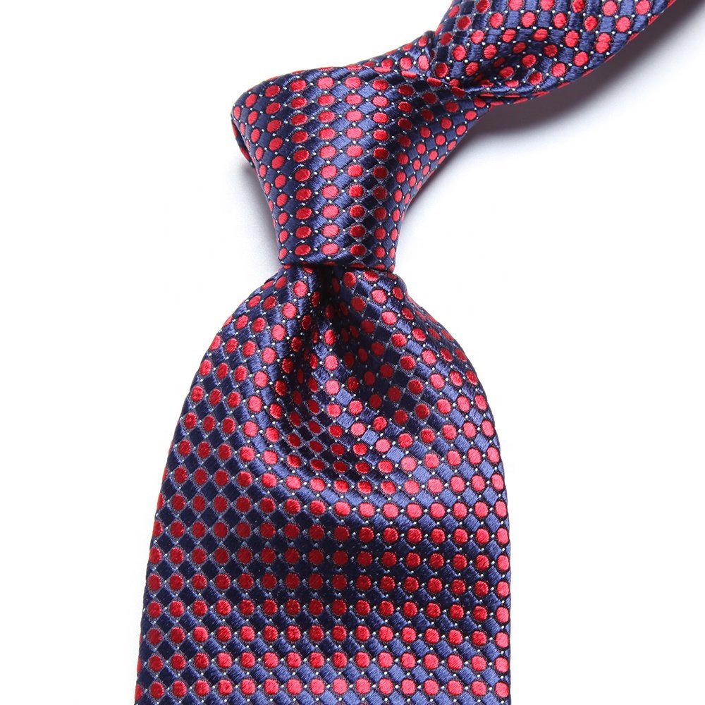 Shengzhou OEM custom designer logo brand mens red maroon burgundy black polka dot floral tie silk necktie neck ties 8cm for men