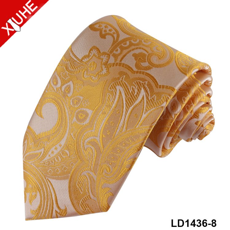 New Design Floral Wedding Party Necktie Paisley Pattern Men Tie Woven Custom Polyester Men Ties