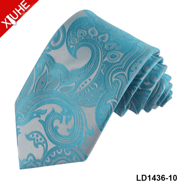 New Design Floral Wedding Party Necktie Paisley Pattern Men Tie Woven Custom Polyester Men Ties