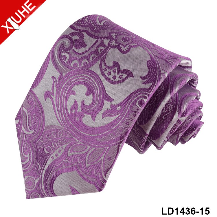 New Design Floral Wedding Party Necktie Paisley Pattern Men Tie Woven Custom Polyester Men Ties