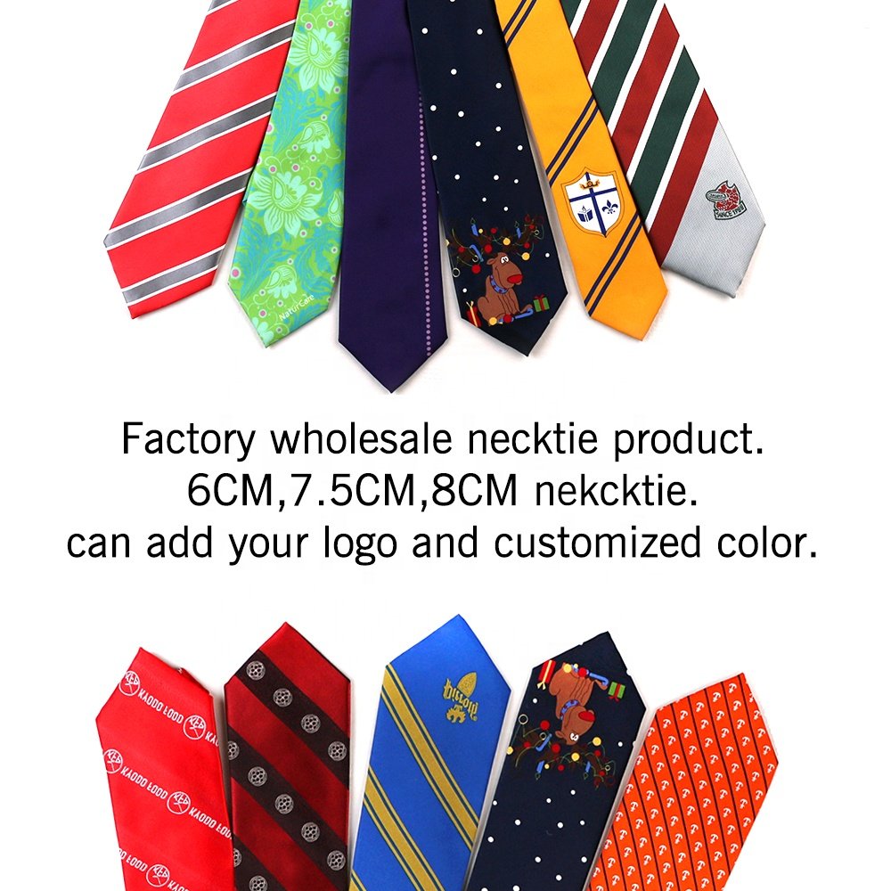 Custom Italian Silk Necktie Fabric Woven Neck Ties Mens Tie 100% Silk Handmade Necktie with logo