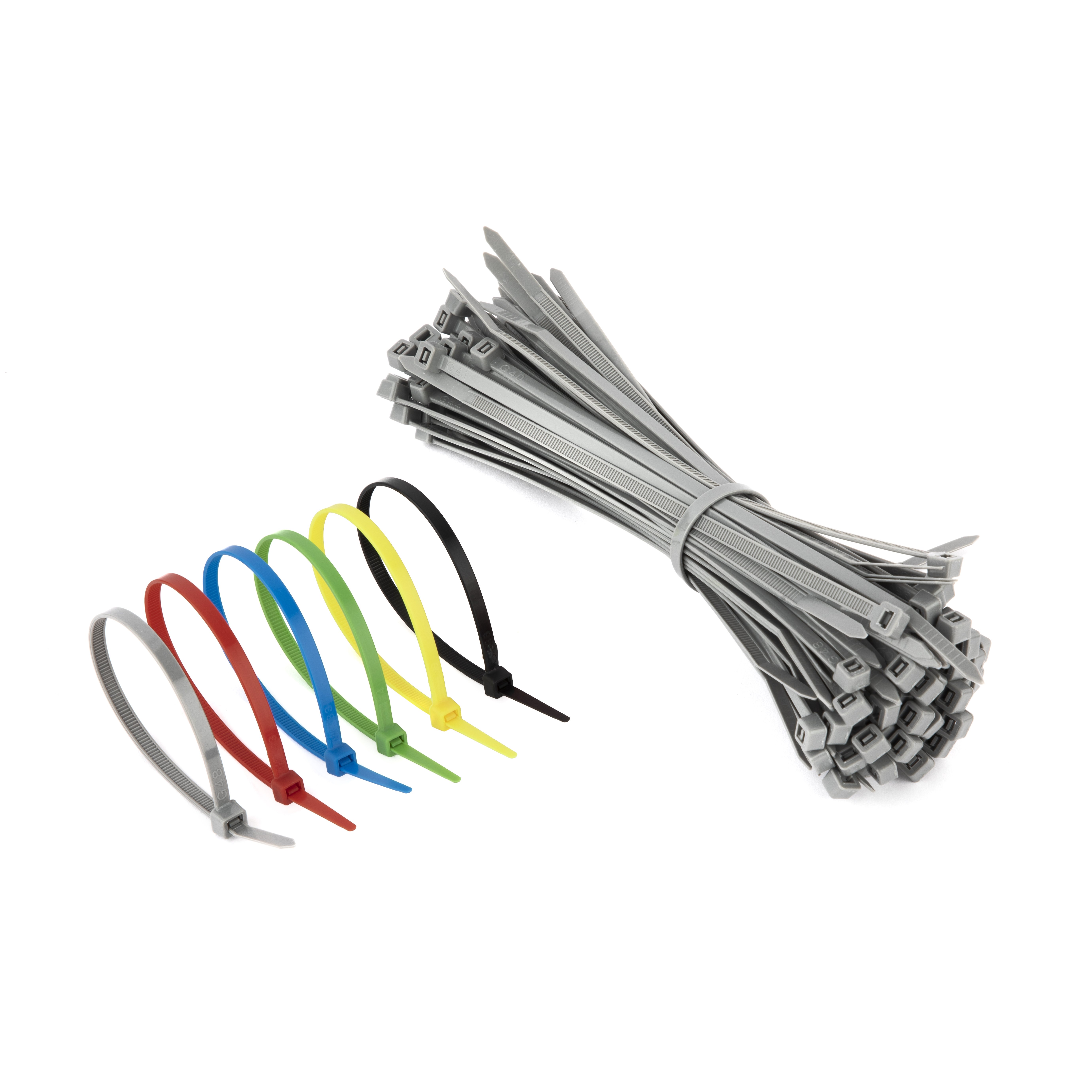 HAITAI versatile nylon 66 plastic cable ties 300mm 350mm 400mm lengths for bundling wires and cables in industrial applications
