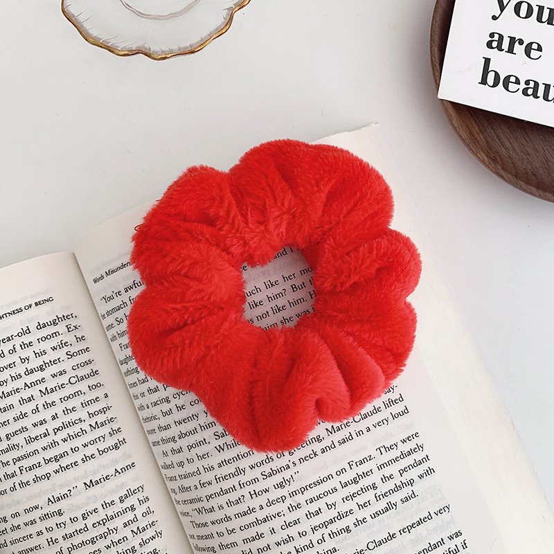 Autumn and winter new style faux rabbit hair large intestine hair circle ins matchless hair rope