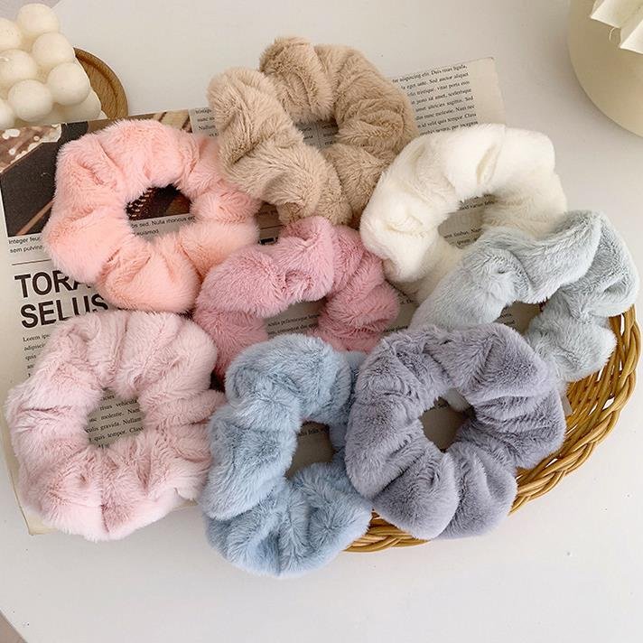 Autumn and winter new style faux rabbit hair large intestine hair circle ins matchless hair rope