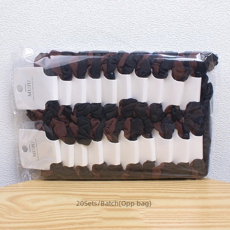 2-Piece Set of Elastic Hair Ties Fashionable Fabric Hair Rope Korean Ice Silk Hair Accessories for Women