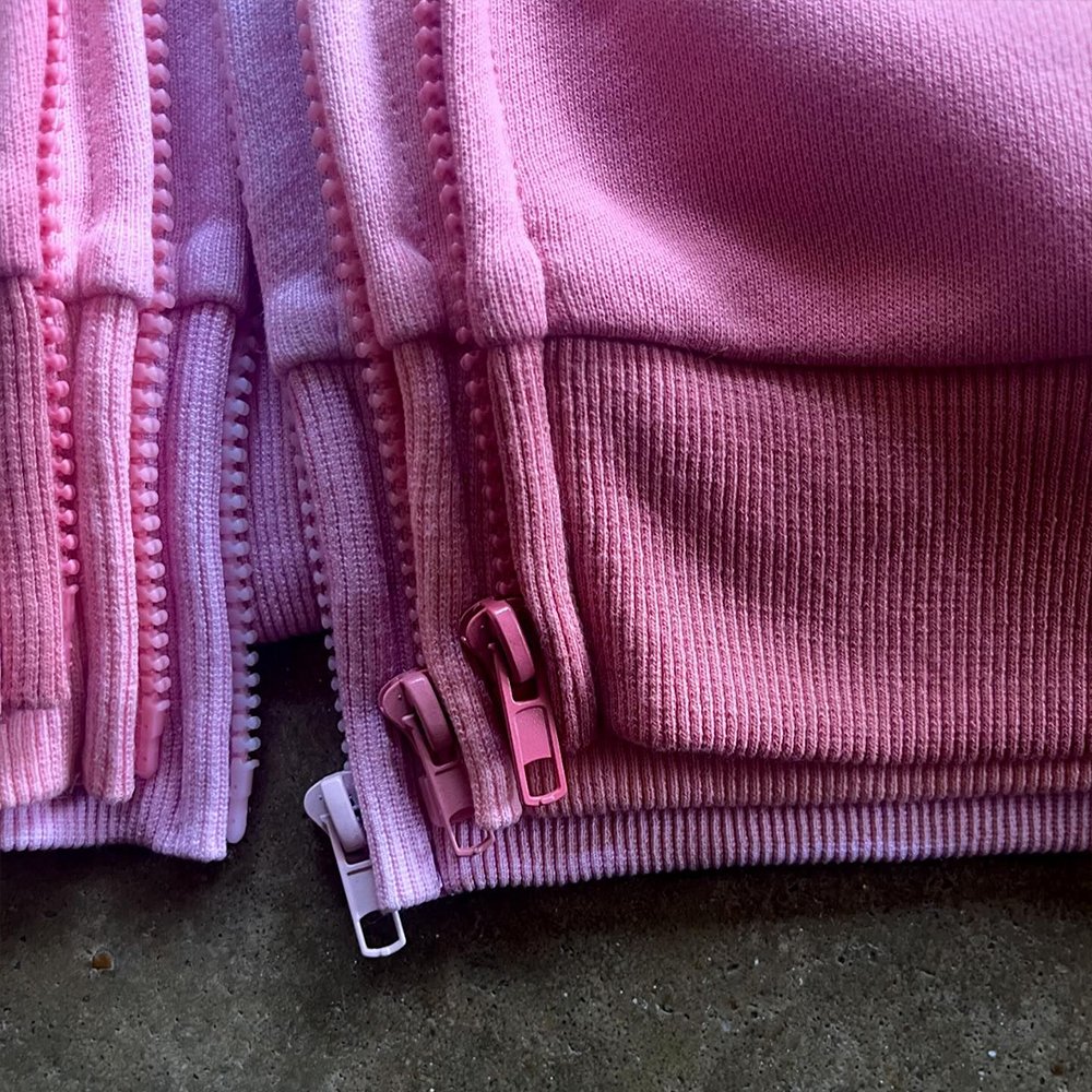 2024 Winter New Style 500 Gsm Heavyweight Hoodies Custom Solid Color Triple Layer Men Thick Cotton Blank Zip Up Hoodie