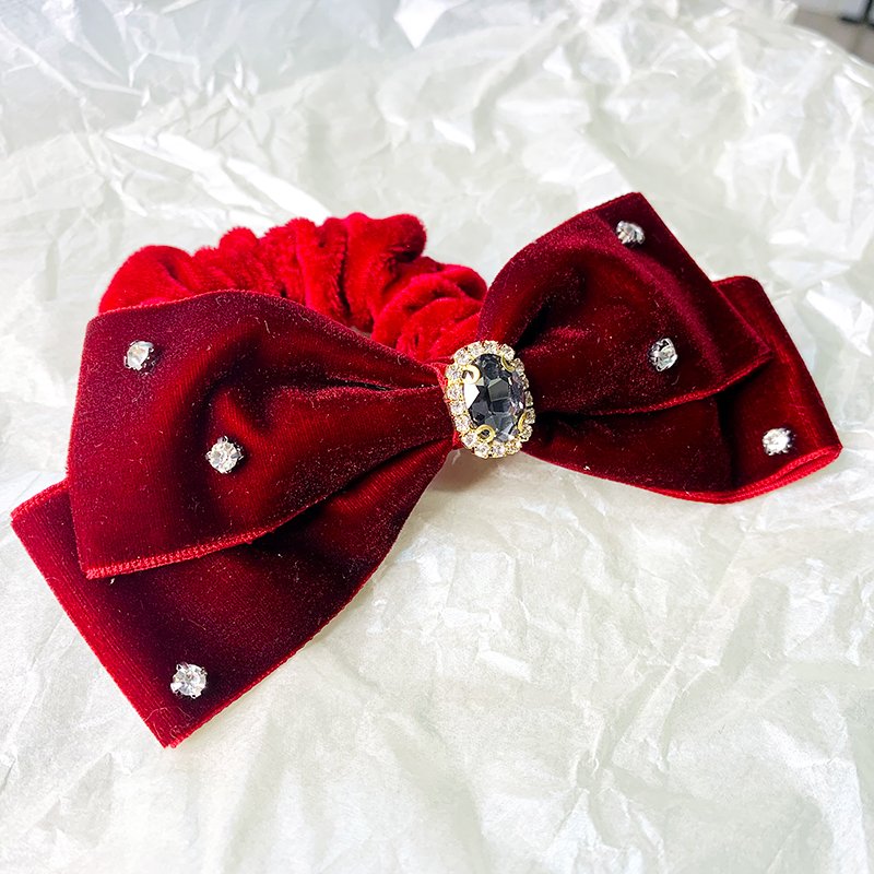 Large Intestine Hair Circle Scarf Headband New Style Female Summer Bow Tie Rope Ribbon Tie Headdress