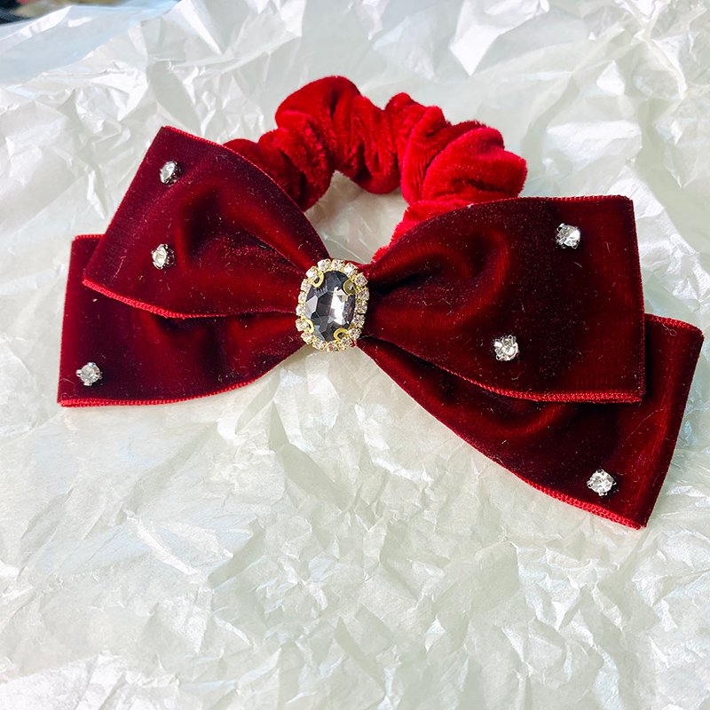 Large Intestine Hair Circle Scarf Headband New Style Female Summer Bow Tie Rope Ribbon Tie Headdress