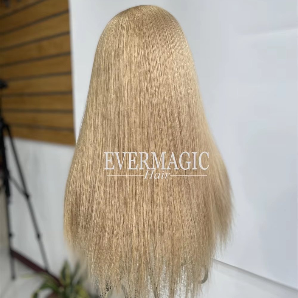 breathable swiss lace human hair silicone wig light brown silk base hand tied medical wig with pu perimeter for hair loss