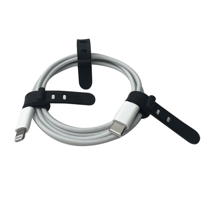 Eco Friendly Colorful Magic Cable Tie Silicone Wire Management Rubber Cable Ties Strap Band Manufacturer