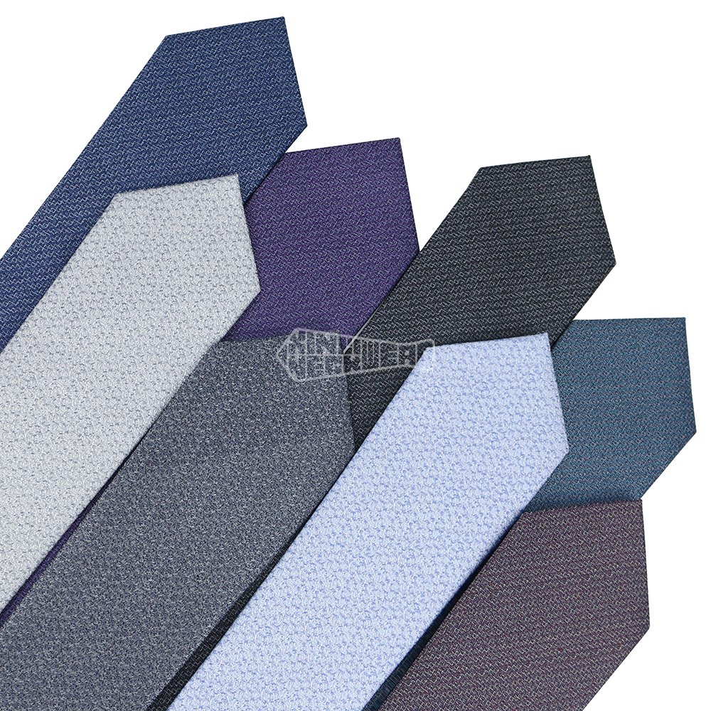 Custom Business Ties Grey Geometric Neckties Manufacturer Formal Quality Neck Tie Silk For Man