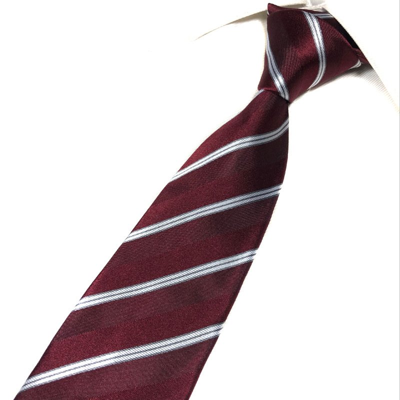 Business formal men's SILK tie yarn-dyed silk suit shirt uniform LOGO jacquard stripes