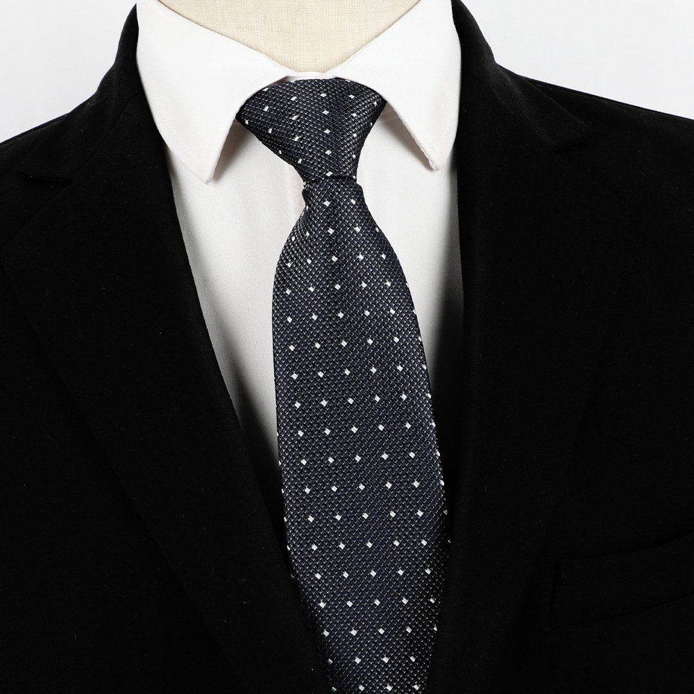 Wholesale Custom Design Dark Blue Gold Men Neckties for Men