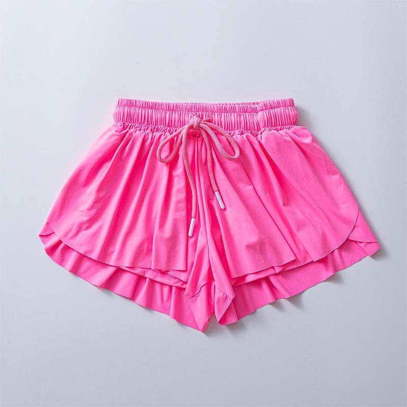 Hot selling 2024 new Women Drawstring Double Layers Breathable Quick Dry Lightweight Fitness Shorts