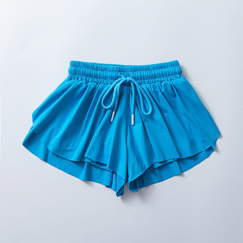 Hot selling 2024 new Women Drawstring Double Layers Breathable Quick Dry Lightweight Fitness Shorts