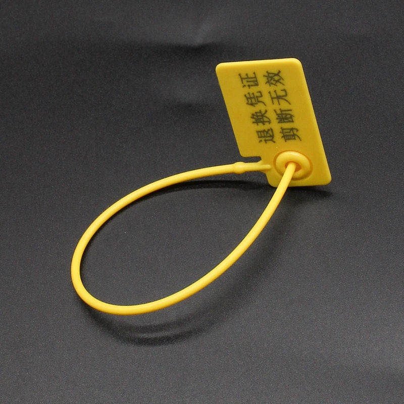 Custom clothing seal label printing brand logo plastic Anti-theft seal tag for man shoes hang Retail Tags Zip Ties