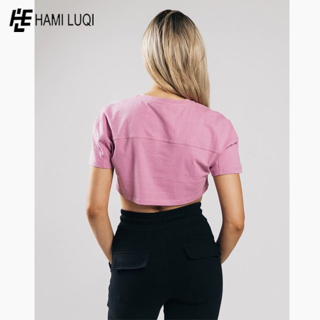 New Arrival Wholesale Custom T-shirt Crop Women's T-shirt Breathable Crop Top T-Shirt premium, slim
