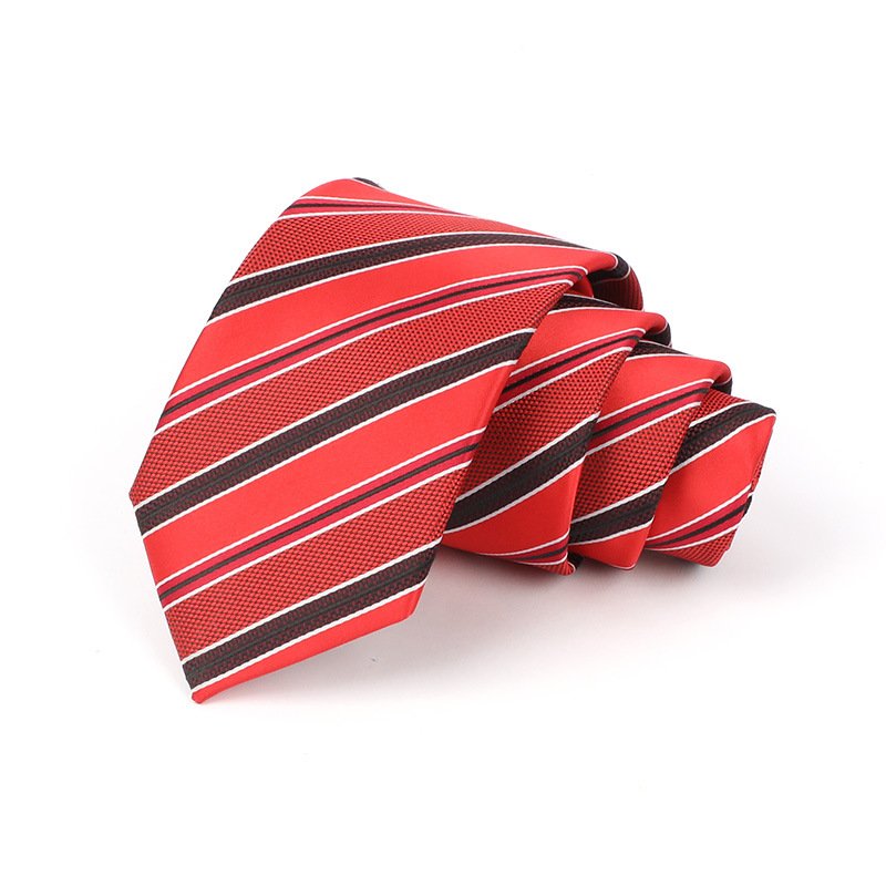 High Quality Business Men Skinny Slim Necktie Neck Ties Retro Wedding Neckties Paisley Striped Luxury Orange Tie for Men