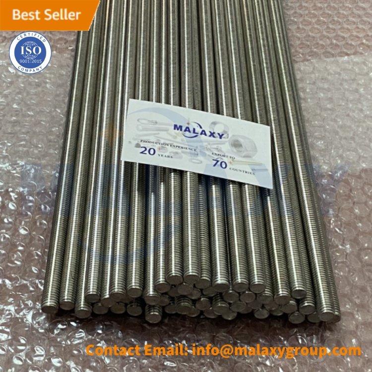 MALAXY Round Nut Blue White Zinc Round Steel Rodstie Mesin Threaded Rod