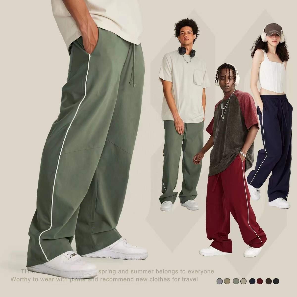 Wholesale OEM Fashion Trackpants Blank Sweatpants Custom Jogging Pants Printing Plain Fleece Nude Sweat Jogger Men