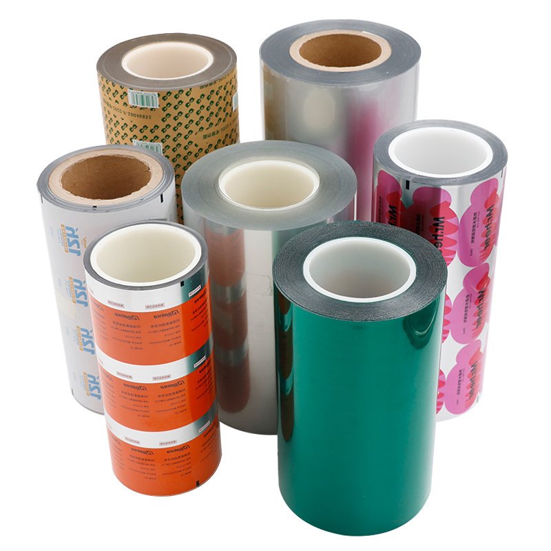 Easy Tear Aluminum Foil Roll Film with Logo Printing PET Composite Film Brushed Packaging Fully Automatic Food Sealing Machines