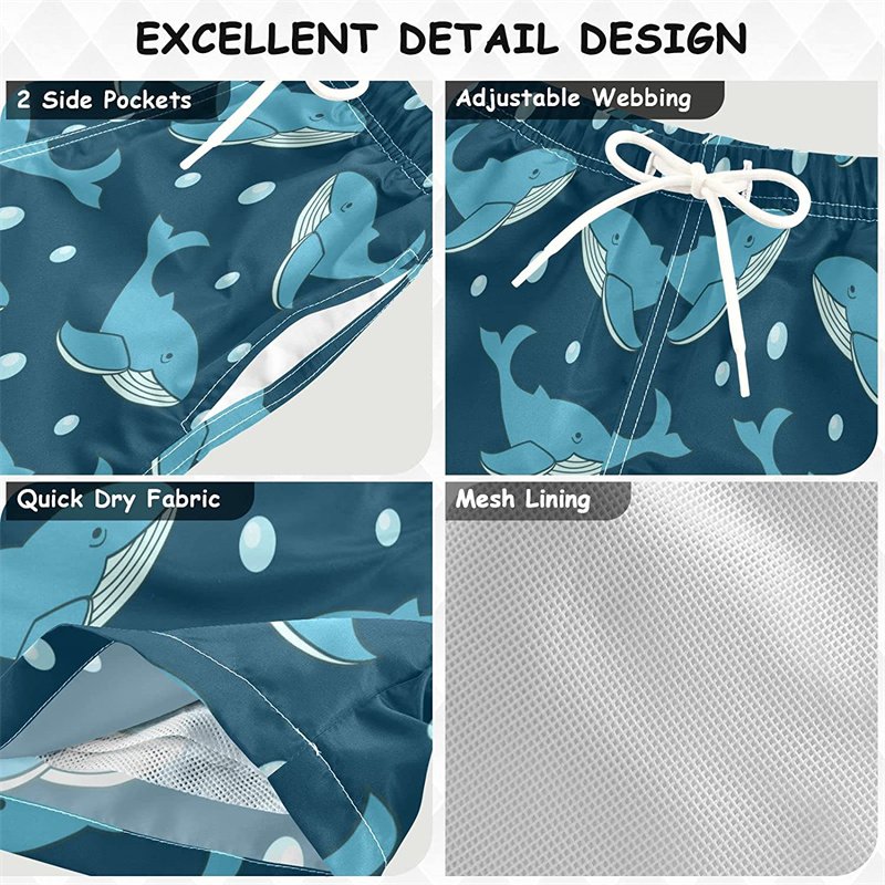 Summer Beach Men's Shorts Comfortable Training Breathable Fitness Five-point Pants Custom Screen Printing Workout Shorts
