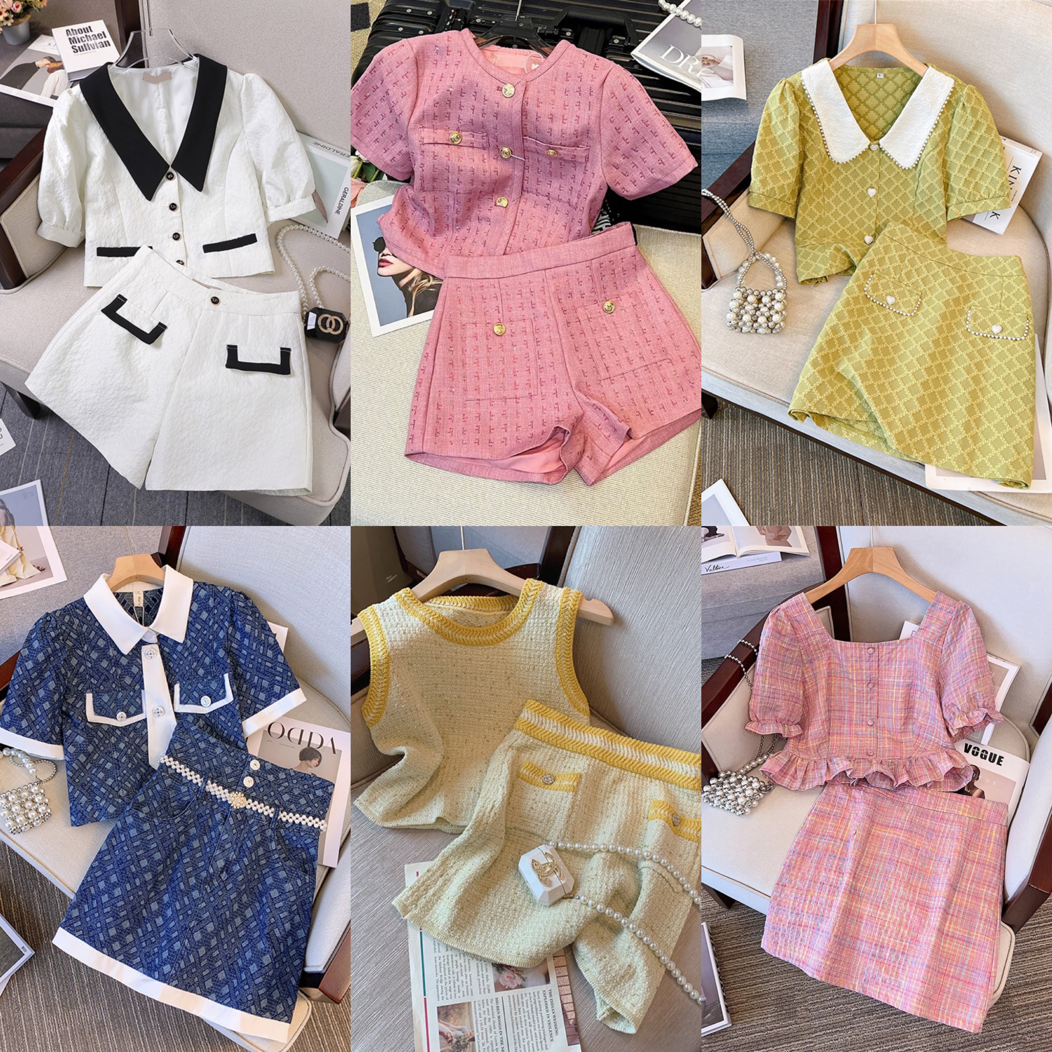 High quality wholesale small fragrance style new set, popular summer top and shorts two-piece summer outfit
