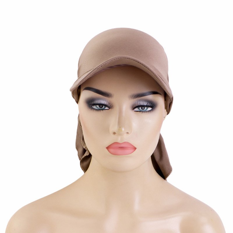 Syh48 Outdoor Casual Bandana Hat Headwear for Women Brim Visor Head Scarf Pre Tied Headwraps Lightweight Skull Cap