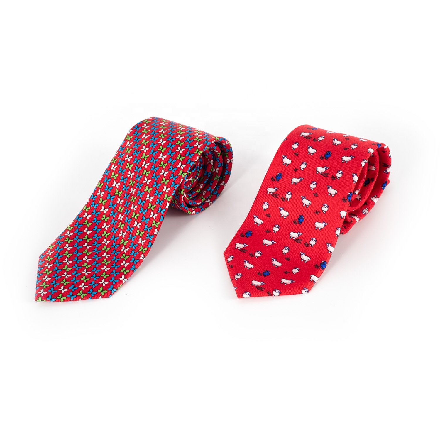 2024 Latest Design Silk Ties Custom Personalized Silk Necktie Animal Tie Digital Printing 100% Silk Mens Tie