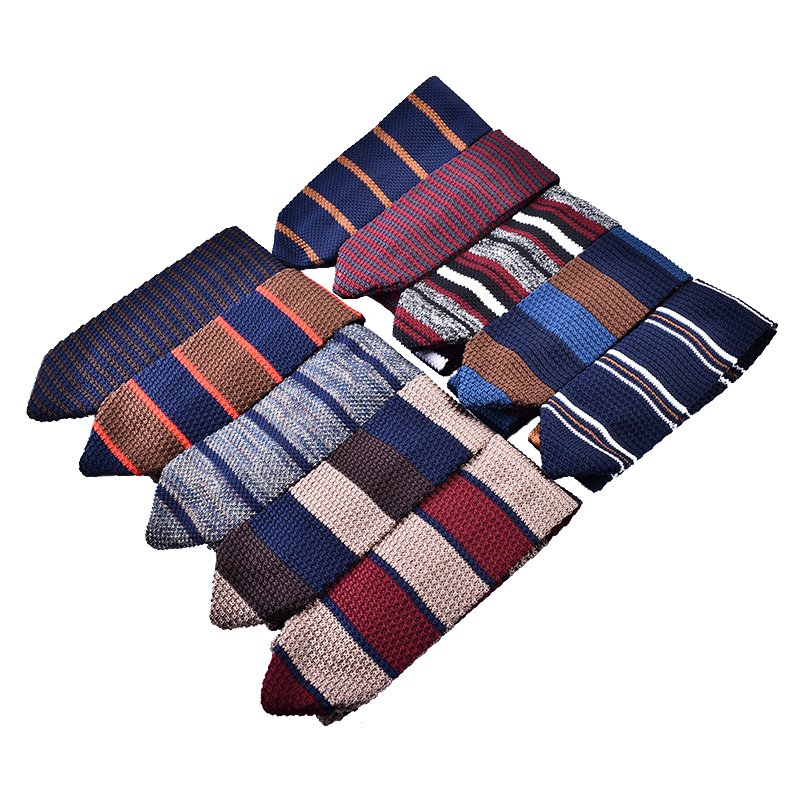 Hot Selling Men's Necktie Polyester Knit Skinny Ties With Big Arrow Blade