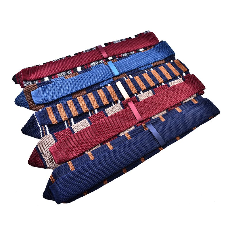 Hot Selling Men's Necktie Polyester Knit Skinny Ties With Big Arrow Blade