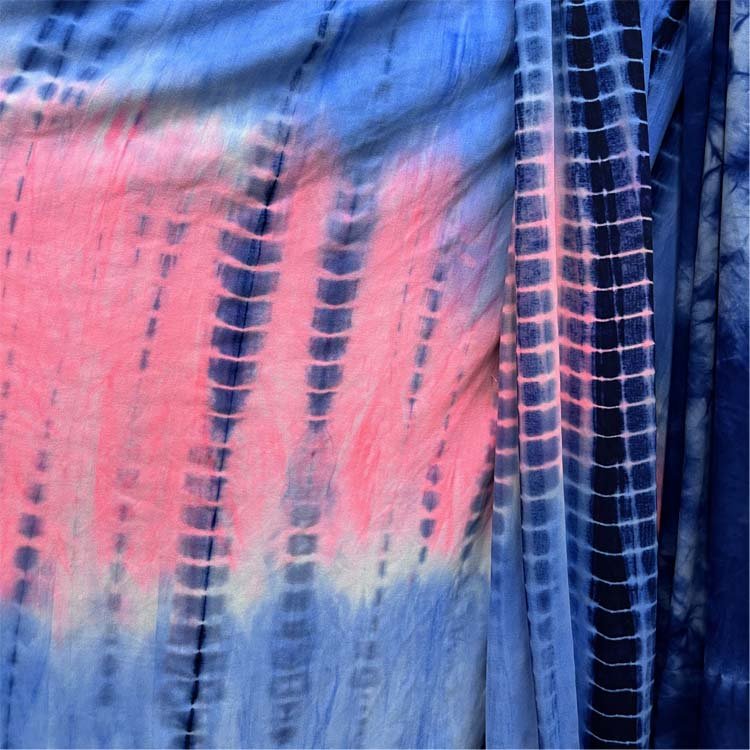 Good quality popular style 95% poly 5%spandex DTY brushed tie dye jersey fabric