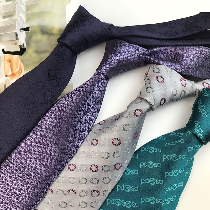 Ties Manufacturer Custom Logo Tie Mens Woven Jacquard Neck Ties Silk Mens